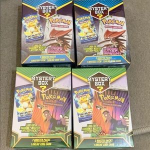 Pokémon TCG Mystery Power Boxes - NEW SEALED 2 Blue & 2 Green